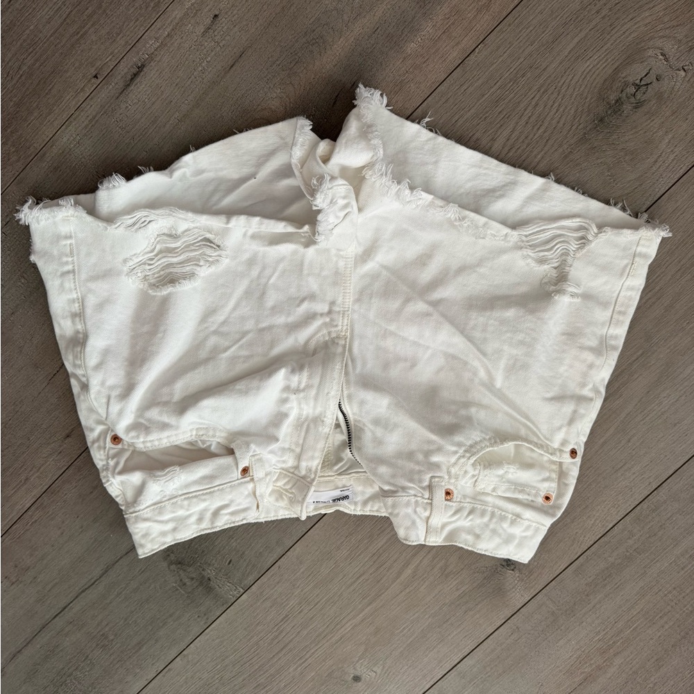 Women's White Denim Shorts